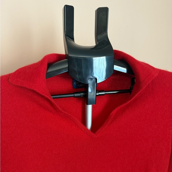 Charter Club Cashmere Red V-Neck Sweater - Picture 3 of 5